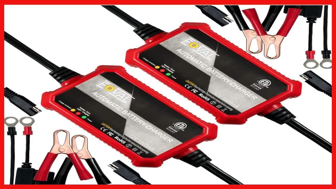 Great product [2Pack] FOVAL 1000mA Battery Charger, 12V Automatic