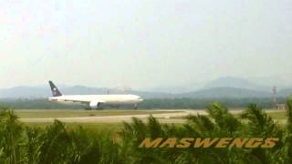 Saudi Arabian Airlines Boeing 777-368/ER HZ-AK14 SV831 Takeoff KUL WMKK Kuala Lumpur