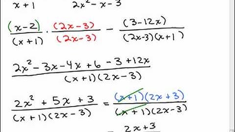 Add rational expressions different denominators 3