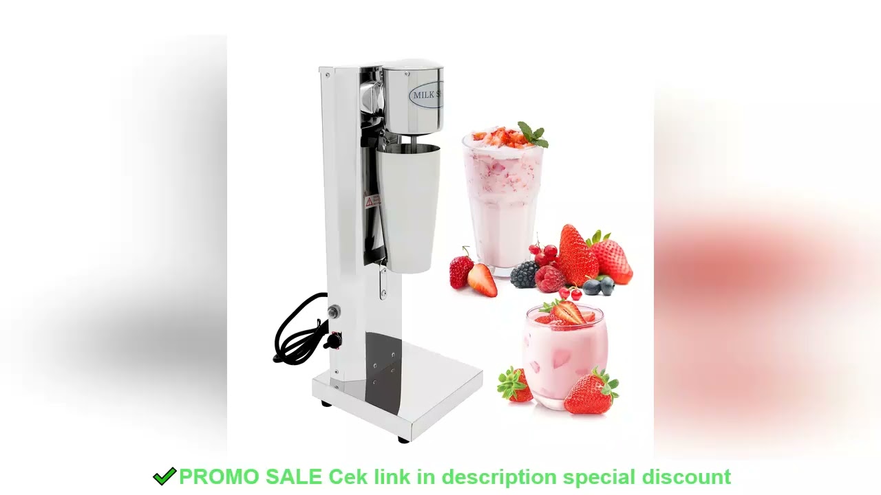 180W 650ML Commercial Milk Shake Machine Stainless Steel Milkshaker Machine 18000rpm Milk Cream Mixe