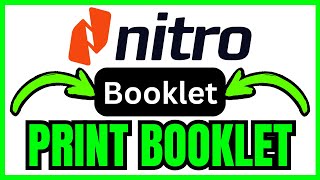 How To PRINT BOOKLET In Nitro PDF (QUICK & EASY) 2026