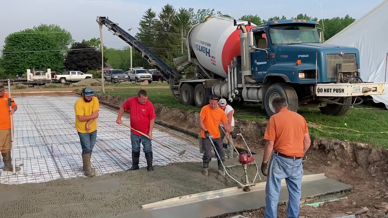 Concrete pour at Hidden Springs Craft Brewery in Norwich NY YouTube