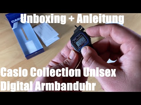 Casio Collection Unisex Digital Armbanduhr F-91W Unboxing und Anleitung