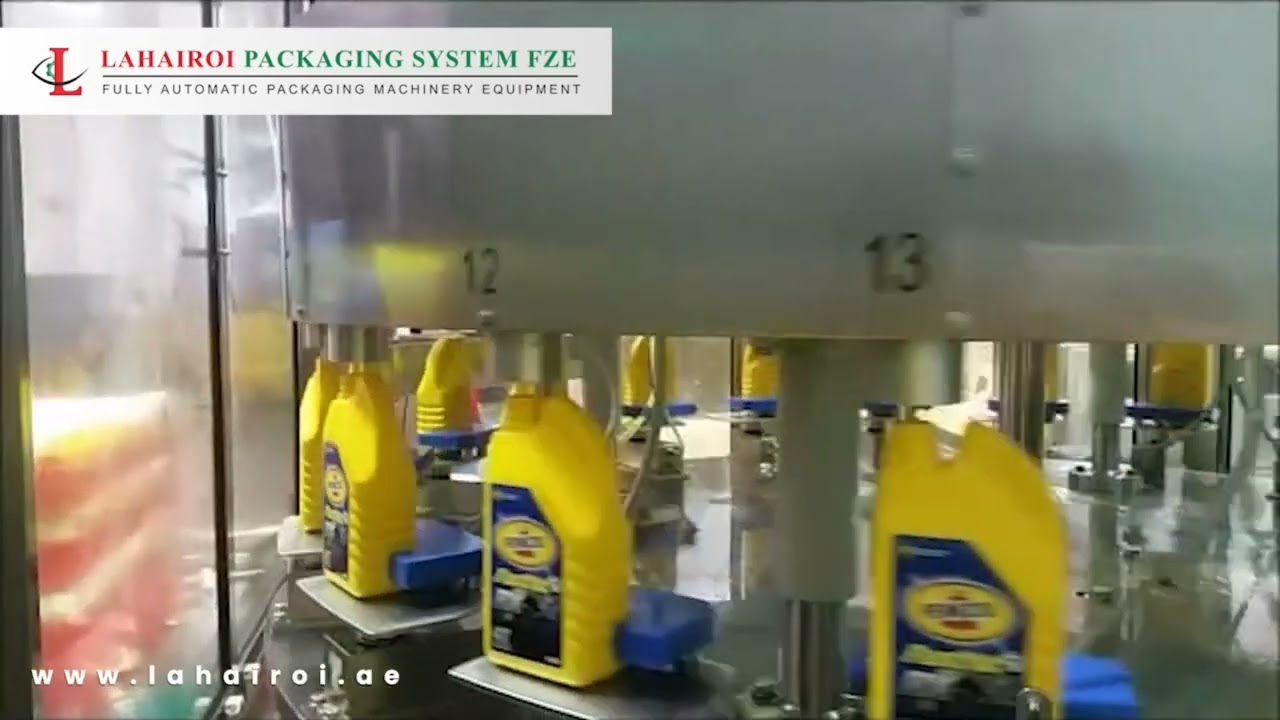 Fully Automatic Rotary Filling And Capping Machine For Lubricant Oil.