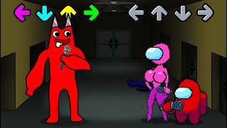 Banban Vs Among Us Impostor Red And Pink