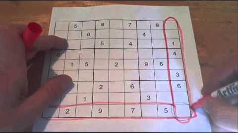 How to Solve a Sudoku Puzzle - Tip 4: Intersection of a Row and Column Rule or Trick - Tutorial