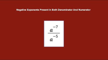 A | Negative Exponents Present In Both Denominator And Numerator