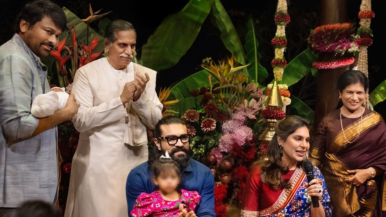 Ram Charan, Upasana's Twin Babies Naming Ceremony | Chiranjeevi, Shiva Ram, Anveera Devi