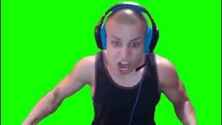 Angry gamer green screen meme template