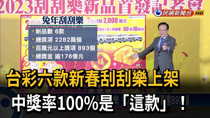 新春刮刮樂上架 金兔獎中獎率100%－民視台語新聞 - 天天要聞