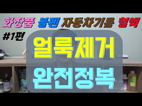 얼룩제거 완전정복 - 화장품 볼펜 사인펜 음식물기름 자동차기름 혈액 제거 1편/ 유수성얼룩제거 피 제거