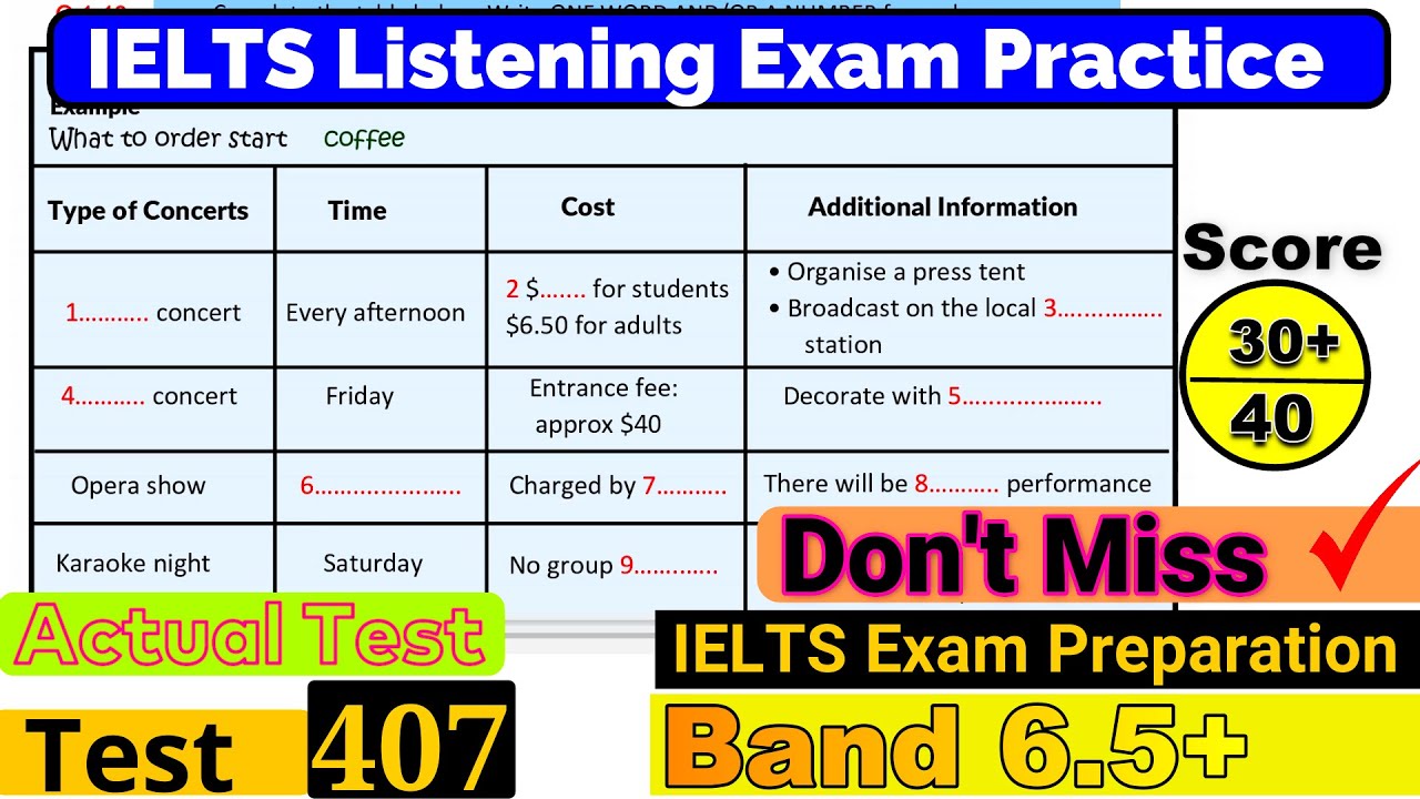 IELTS Listening Practice Test 2024 with Answers Real Exam   407 