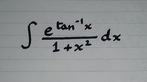 Integral of e^(tan^(-1)x)/(1+x²) || Integration by substitution