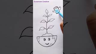 Environment day 🌎+🌱= | Environment Day card | #Earth #WorldEnvironmentDay #satisfying | #Shorts