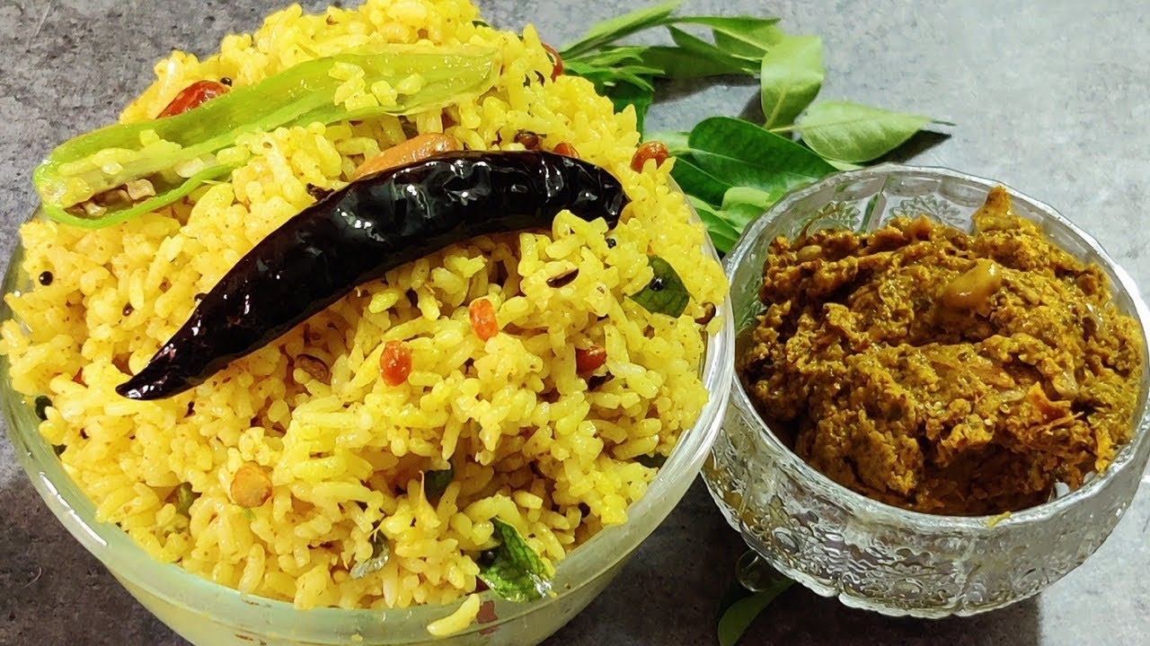 చింతకాయ పచ్చడి పులిహోర రుచి వేరె లెవల్ | Chintakaya pachadi pulihora | Tamarind pickle yellow rice