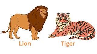 Animal Names for Kids 🐶🐱 | Wild Animals | Lion Tiger Animal Rhymes for Children