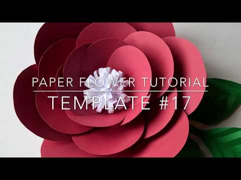 Paper Flower Tutorial Template #17