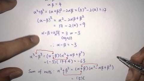 Relationship between coefficient and roots of quadratic equ