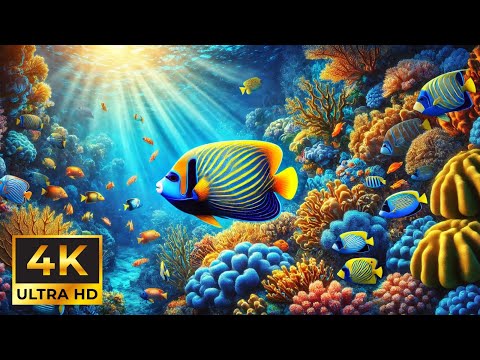 Gentle Ocean Glow: Relaxing Coral Reef Escape 4K