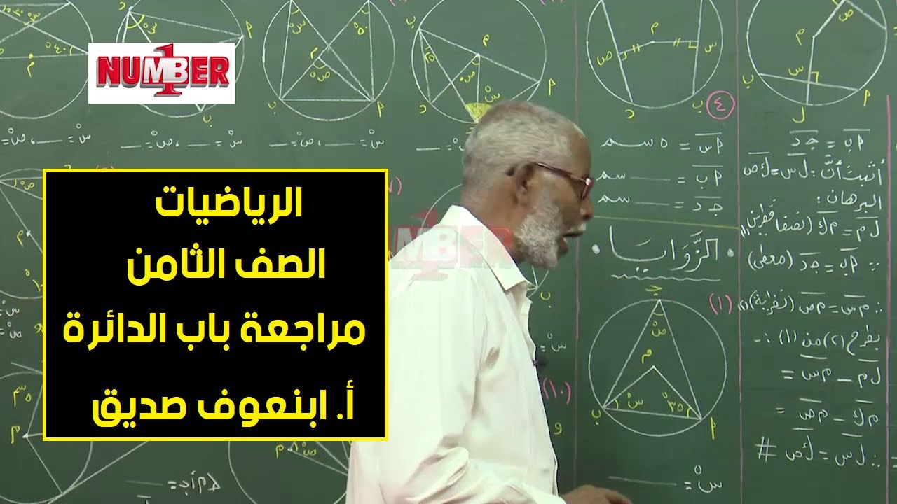 الرياضيات | مراجعة باب الدائرة | أ. ابنعوف صديق | حصص الصف الثامن