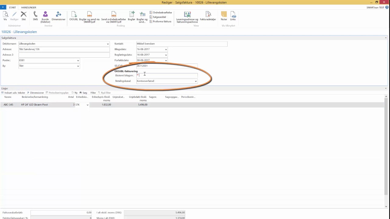 Sådan sendes EAN faktura fra Microsoft Dynamics NAV / C5