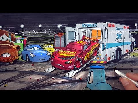 Draw CARS 3 LIGHTNING McQUEEN, CAL WEATHERS & BOBBY SWIFT Drawing and  Coloring for Kids, Tim Tim …