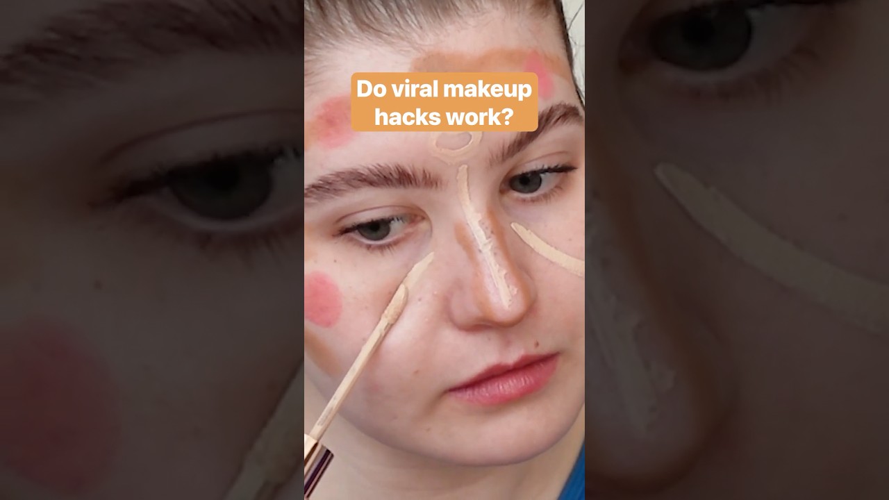 Would you try these viral makeup hacks? #makeup #beautyhacks #makeuptrends 1