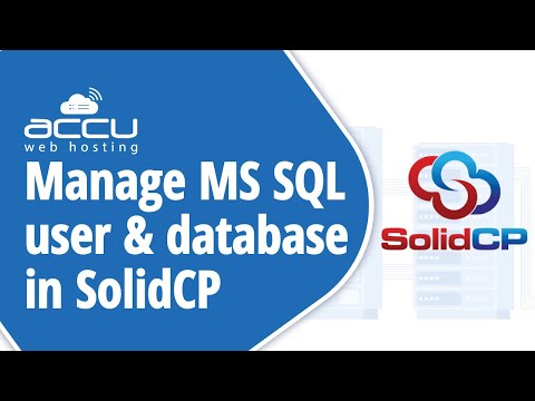 How to add and delete MSSQL database and user in solid CP control panel?