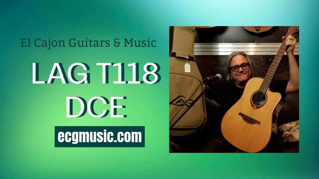 LAG T118DCE Demo | Solid Cedar Dreadnought Cutaway Electro