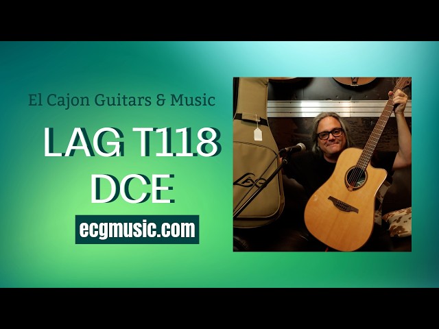 LAG T118DCE Demo | Solid Cedar Dreadnought Cutaway Electro