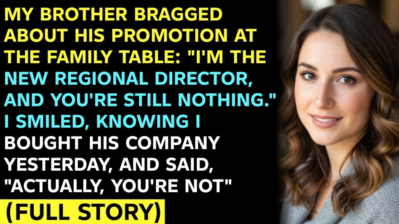 MY BROTHER BRAGGED ABOUT HIS PROMOTION AT THE FAMILY TABLE: 