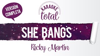 She Bangs - Ricky Martin - Karaoke Cantado Con Letra (HD)