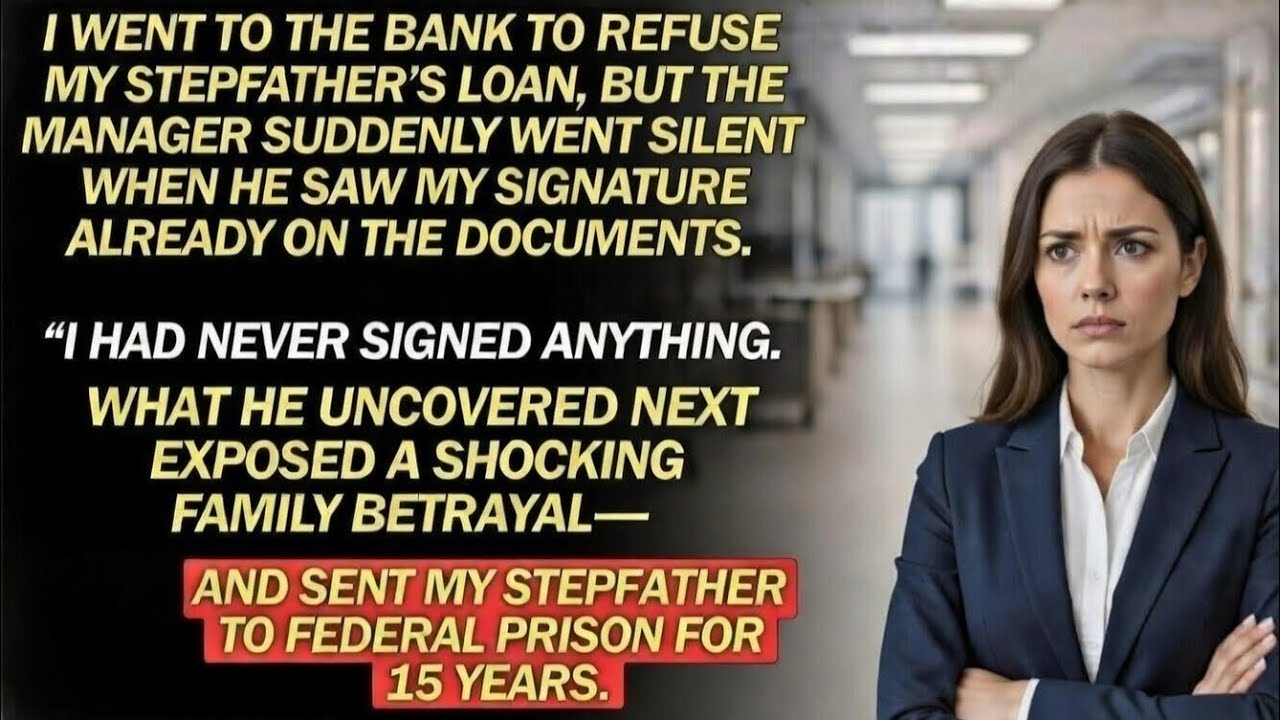 Stepfather attacked me at the bank for refusing to co-sign—Mom whispered, “Don’t embarrass us”...