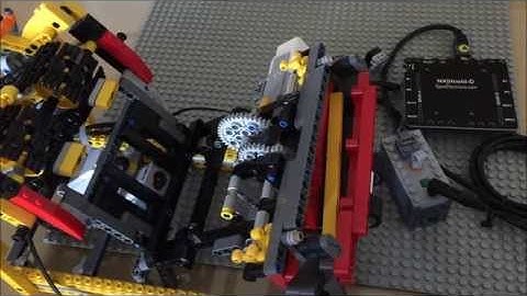 Arduino+NXShield Lego Bricks Color Sorter Functional Testing