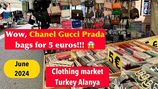 Türkiye (Turkey) Antalya Alanya 1 June, 2024 Market prices for Clothing Bags in Cikcilli on Saturday