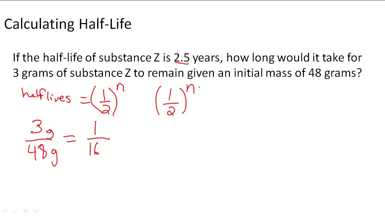 Formula math half life Exponential decay