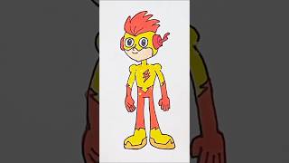 How to draw Kid Flash from Teen Titans Go | Step by step drawing for kids #shorts #kids