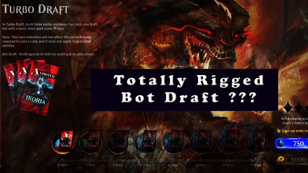 Turbo Draft Rigged ??? MTG Arena Draft Ikoria Magic the Gathering Unbelievable Games