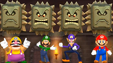 Mario Party 9 MiniGames - Mario Vs Luigi Vs Wario Vs Waluigi (Master Cpu)