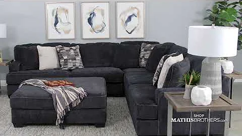 Lavernett Three-Piece Sectional in Charcoal