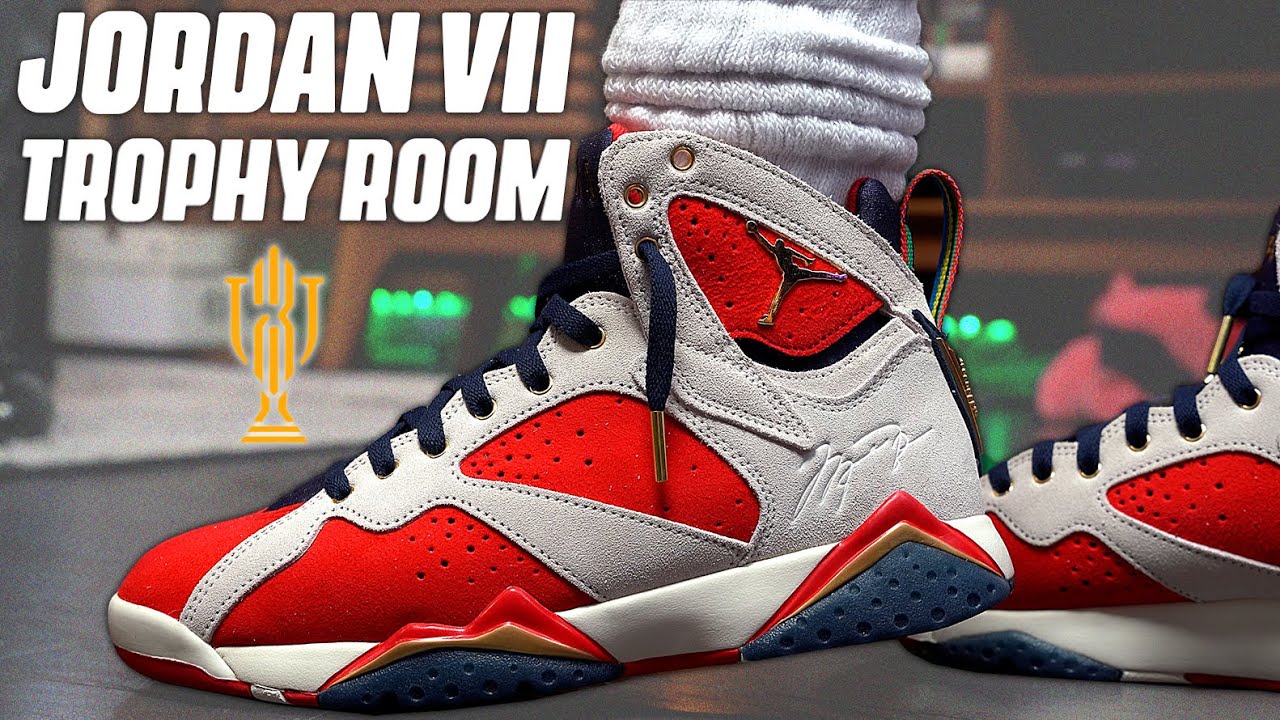 Air Jordan 7 Trophy Room New Sheriff In Town On Feet Review - YouTube