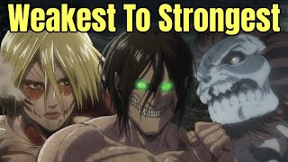 Ranking The 9 Titan Shifters | Attack on Titan Net Worth
