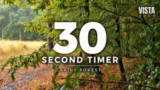 30 Second Rainy Forest Timer | Real Nature Sounds