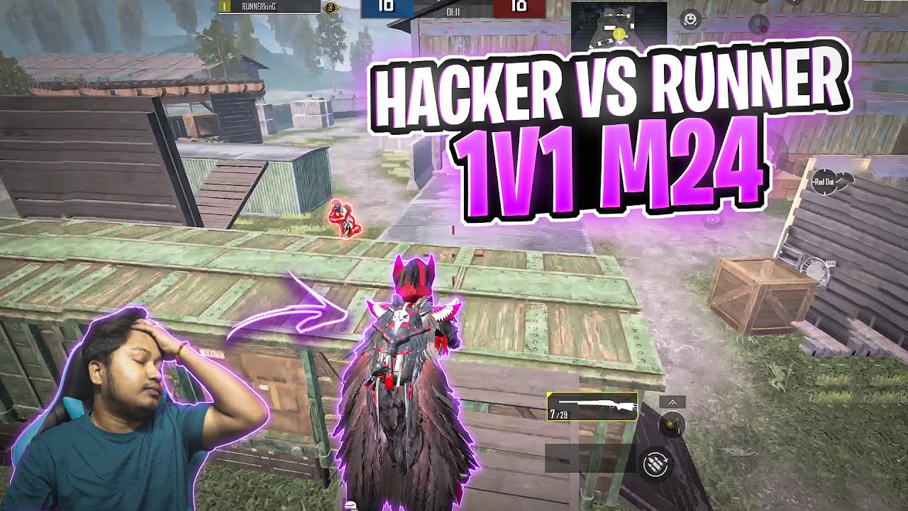 One Pro Hacker Challenge Me On Tdm 1V1 M24 - Runner Gaming - BGMI