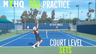 Playing Sets With Steve Johnson - Pro Practice Series (Court Level)