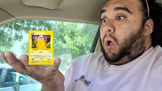 Pulled expensive card out of trash bag full of pokemon cards?!
