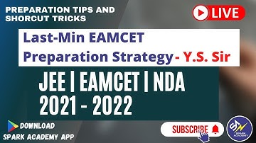 Last-minute EAMCET Preparation Strategy by Y.S. Sir| Maths| |EAMCET 2021