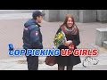 Пикап от полицейского / Cop Picking Up Girls Prank