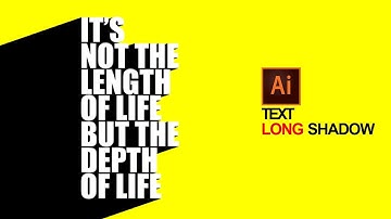 How to create Text long shadow effect in illustrator for beginner