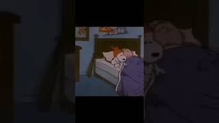 Snoopy getting in bed with Charlie Brown meme